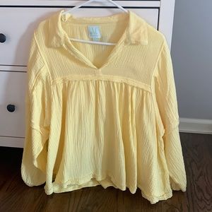 Mint Julep yellow long sleeve top